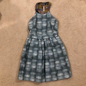 ***SOLD***Rachel Roy Patterned Open Back Dress w/ Pockets